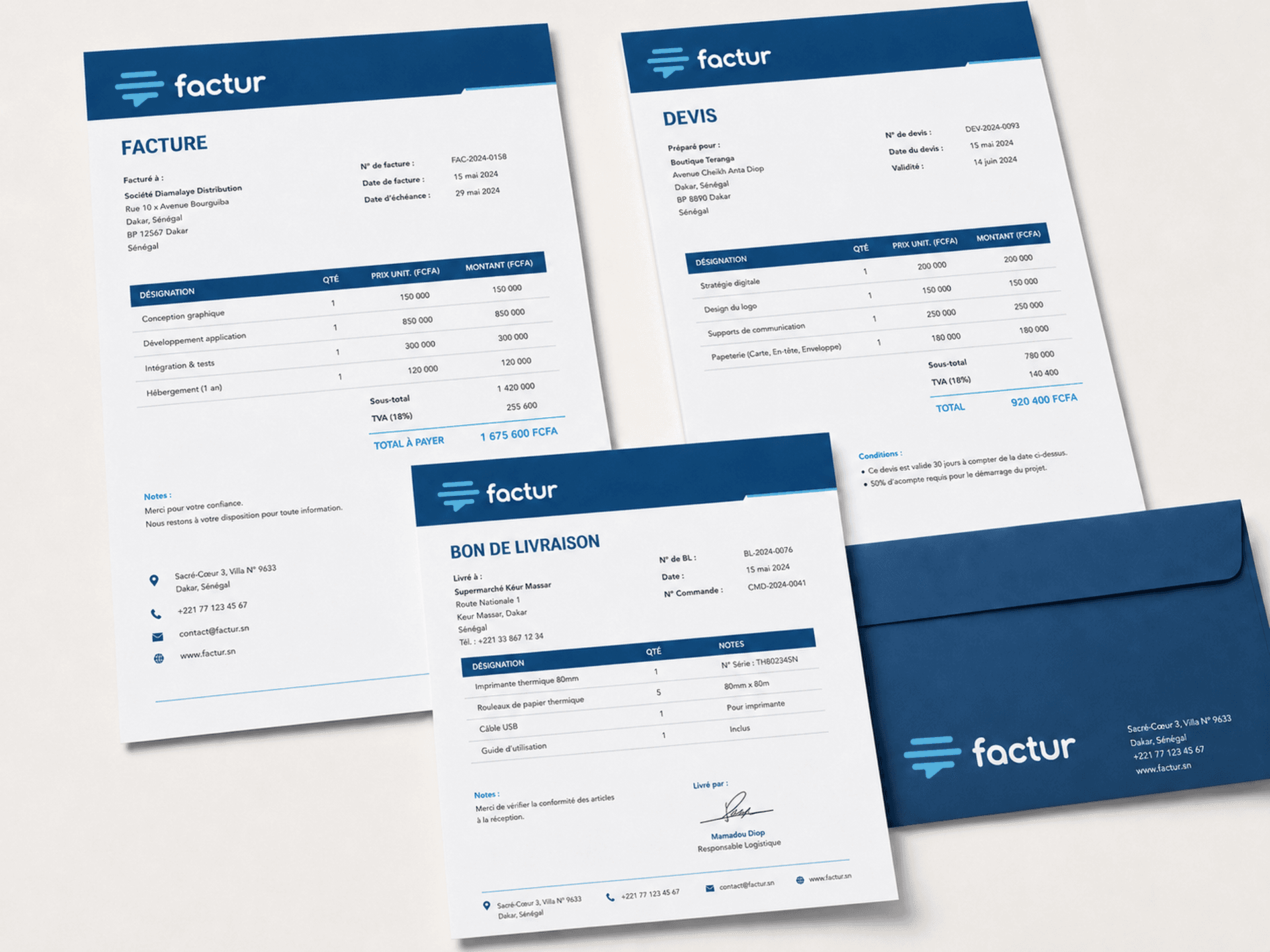 Facture, devis et bon de livraison Factur